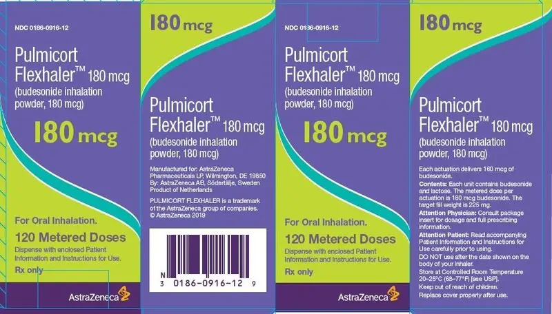 Pulmicort Flexhaler 180mcg Carton Label 120 metered doses